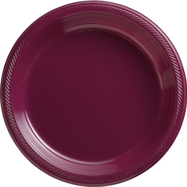 Rental store for PLASTIC 10  PLATE-BURGUNDY - 20 CT in State College PA