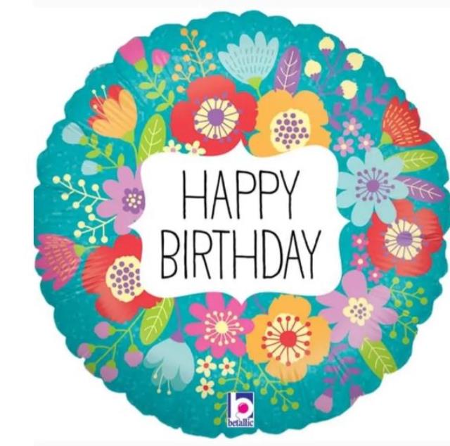 Rental store for HAPPY BIRTHDAY FLORAL MYLAR in State College PA