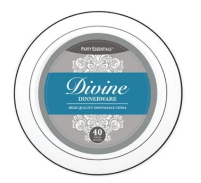 Rental store for DELUXE PLASTIC 10.25  PLATE, WT SLV - 40 in State College PA